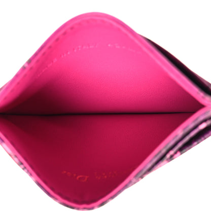 Christian Dior Calfskin Caro Printed Toile De Jouy Lady Dior Card Holder Pink 5 of 7