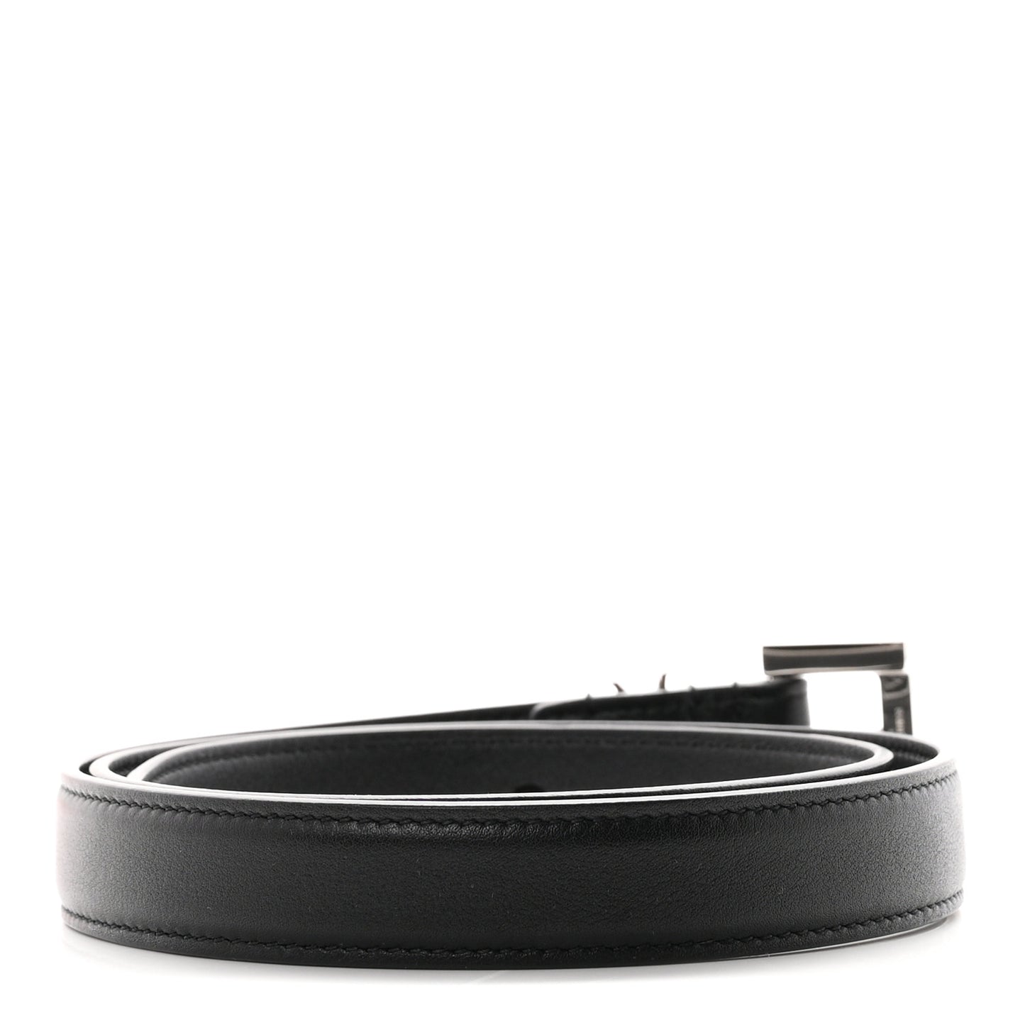 Smooth Calfskin Monogram Square Buckle Belt 70 28 Black