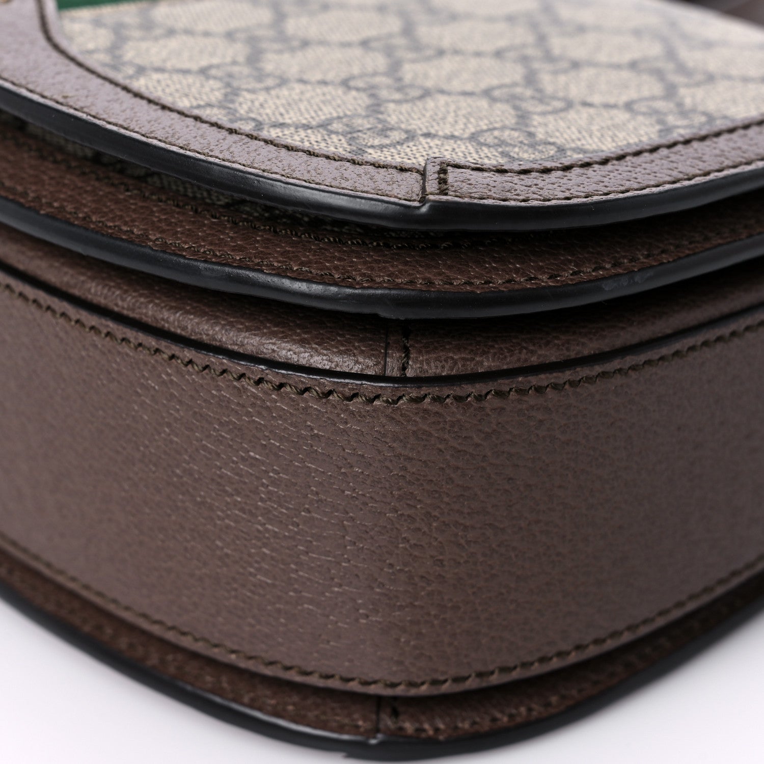 Gucci GG Supreme Monogram Web Small Ophidia Flap Messenger Bag Brown 9 of 12
