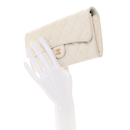 Chanel Caviar Quilted Large Flap Wallet White 2 of 12