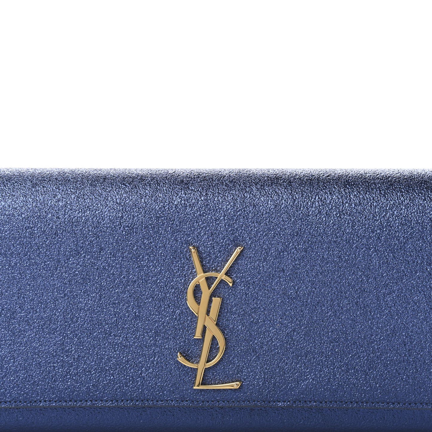 Metallic Calfskin Monogram Kate Clutch Navy