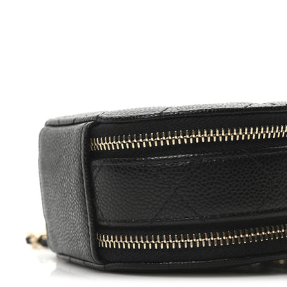 Chanel Caviar Quilted Round Handle With Care Vanity With Chain Black 9 of 9