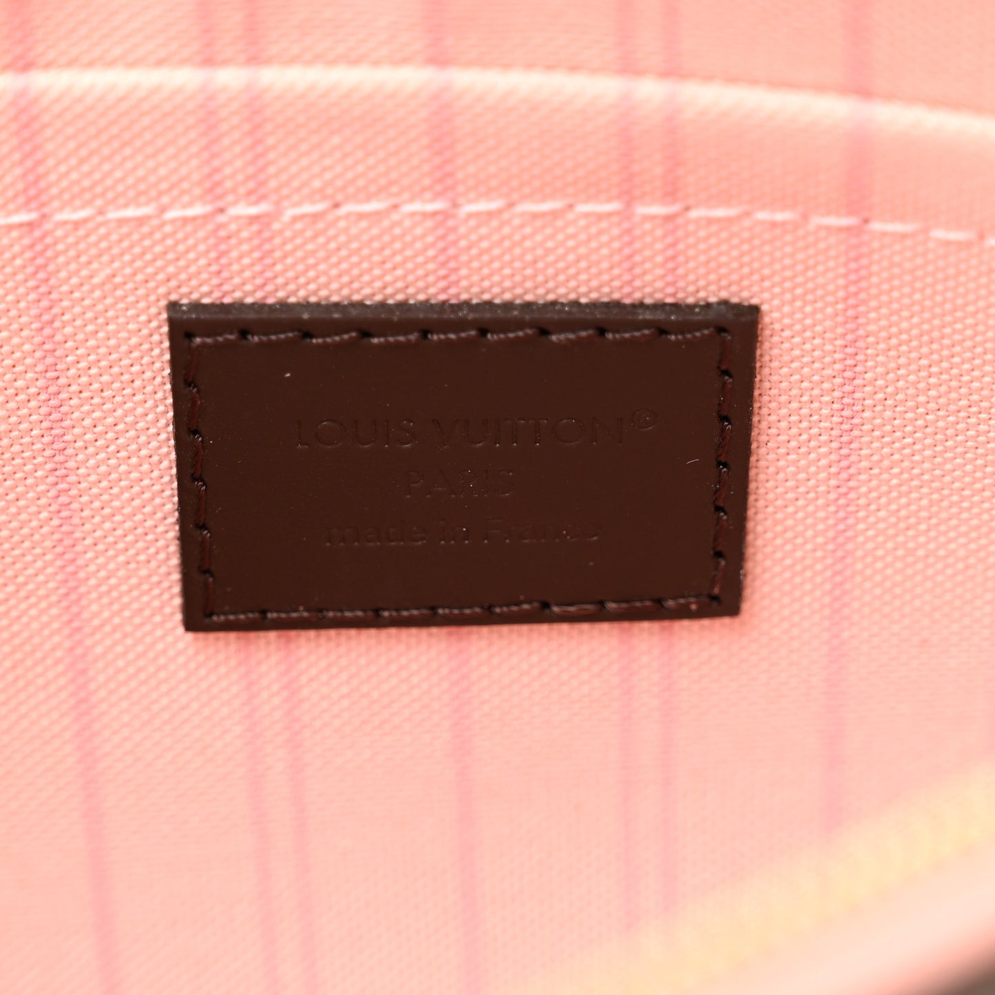 Damier Ebene Neverfull MM GM Pochette Rose Ballerine
