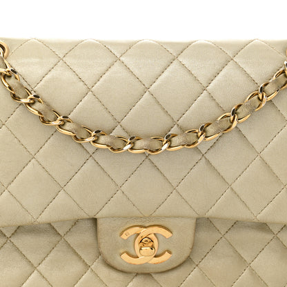 Chanel Metallic Lambskin Quilted Medium Double Flap Gold 8 of 23