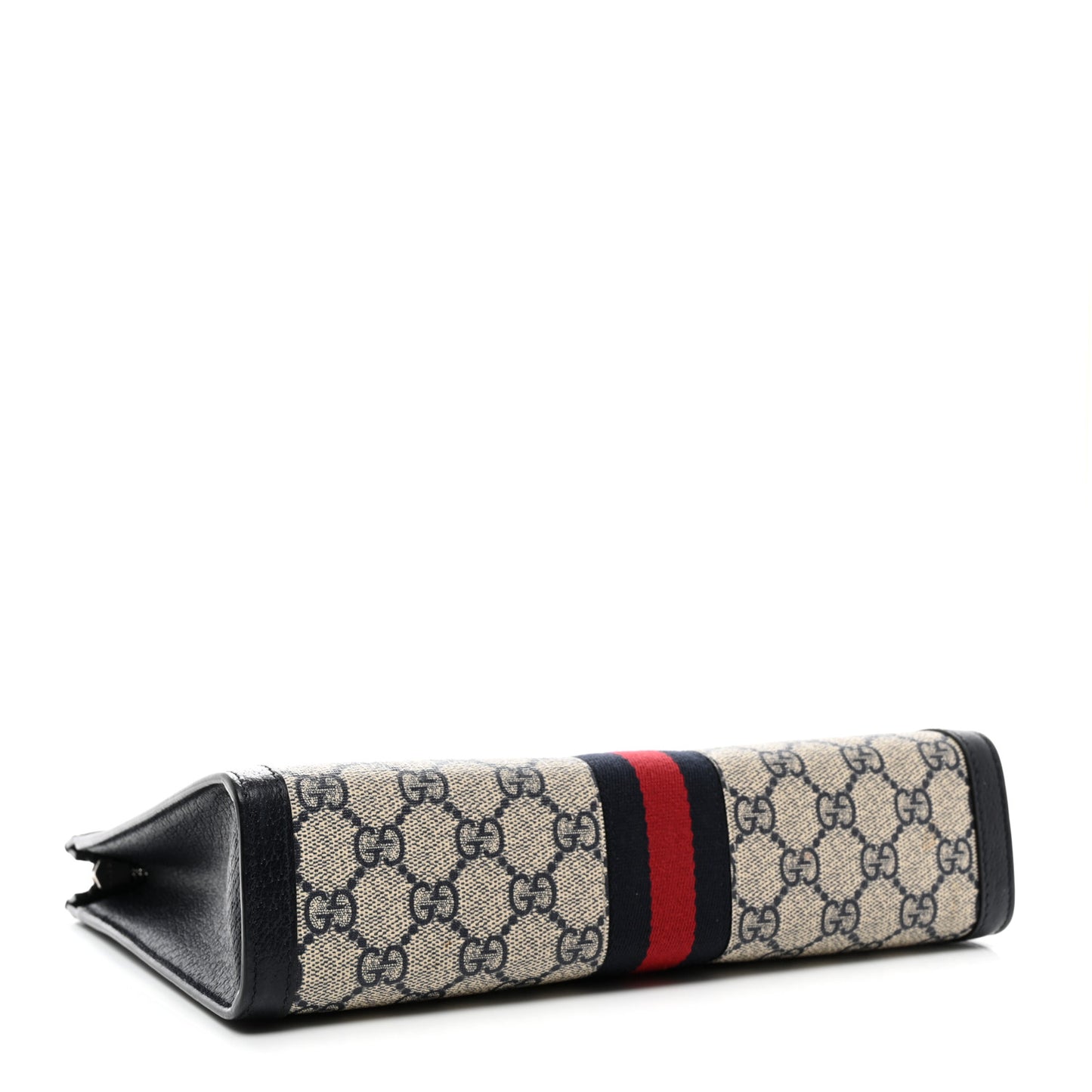GG Supreme Monogram Web Ophidia Pouch Beige Blue