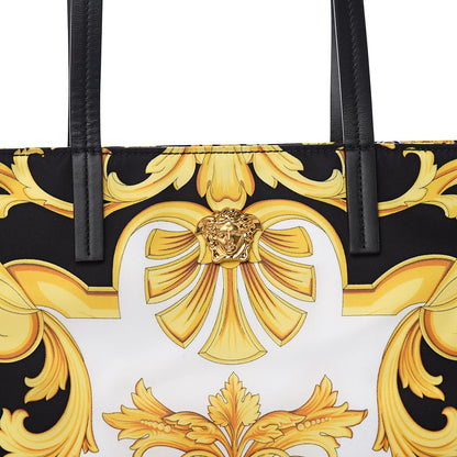 Versace Nylon Baroque Print Tote Black 9 of 9