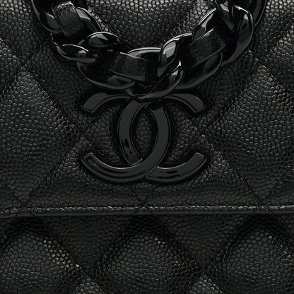 Chanel Caviar Quilted My Everything Belt Flap Card Holder Black 8 of 10