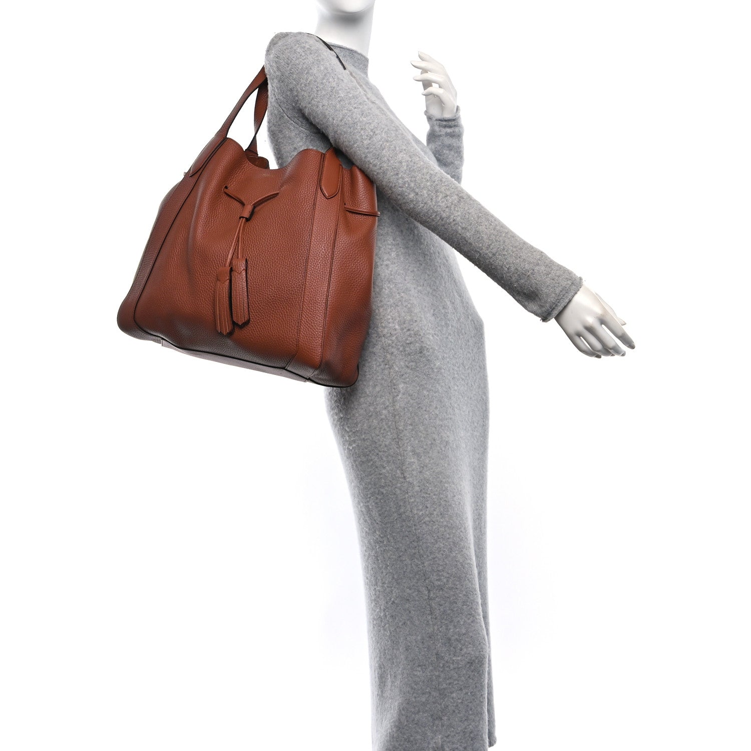 Mulberry Heavy Grain Calfskin Millie Tote Chestnut 3 of 10