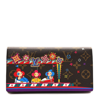 Louis Vuitton Monogram 2020 Christmas Animation Sarah Wallet Coquelicot 1 of 7