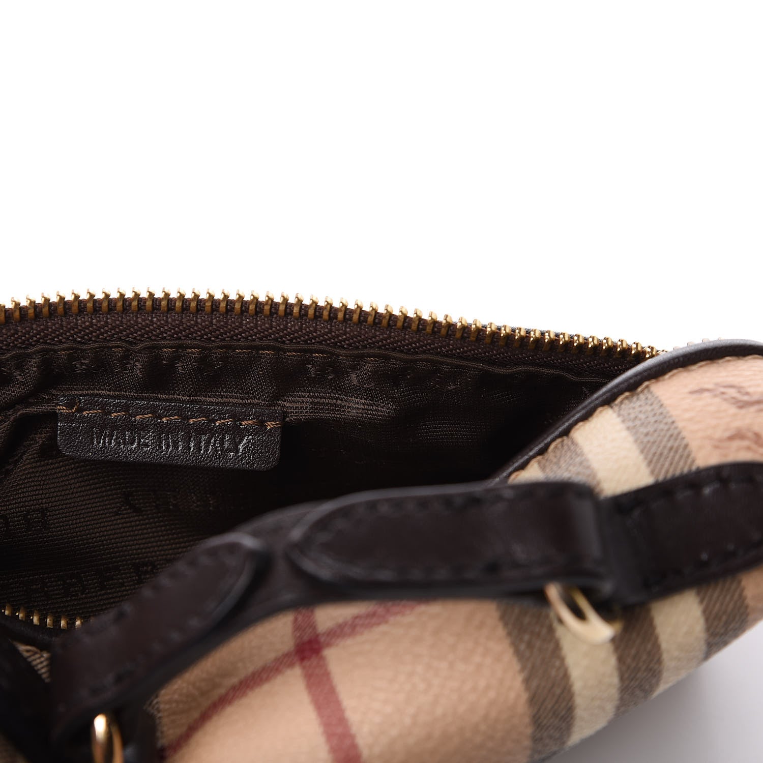 Burberry Haymarket Check Pouch Chocolate 10 of 12