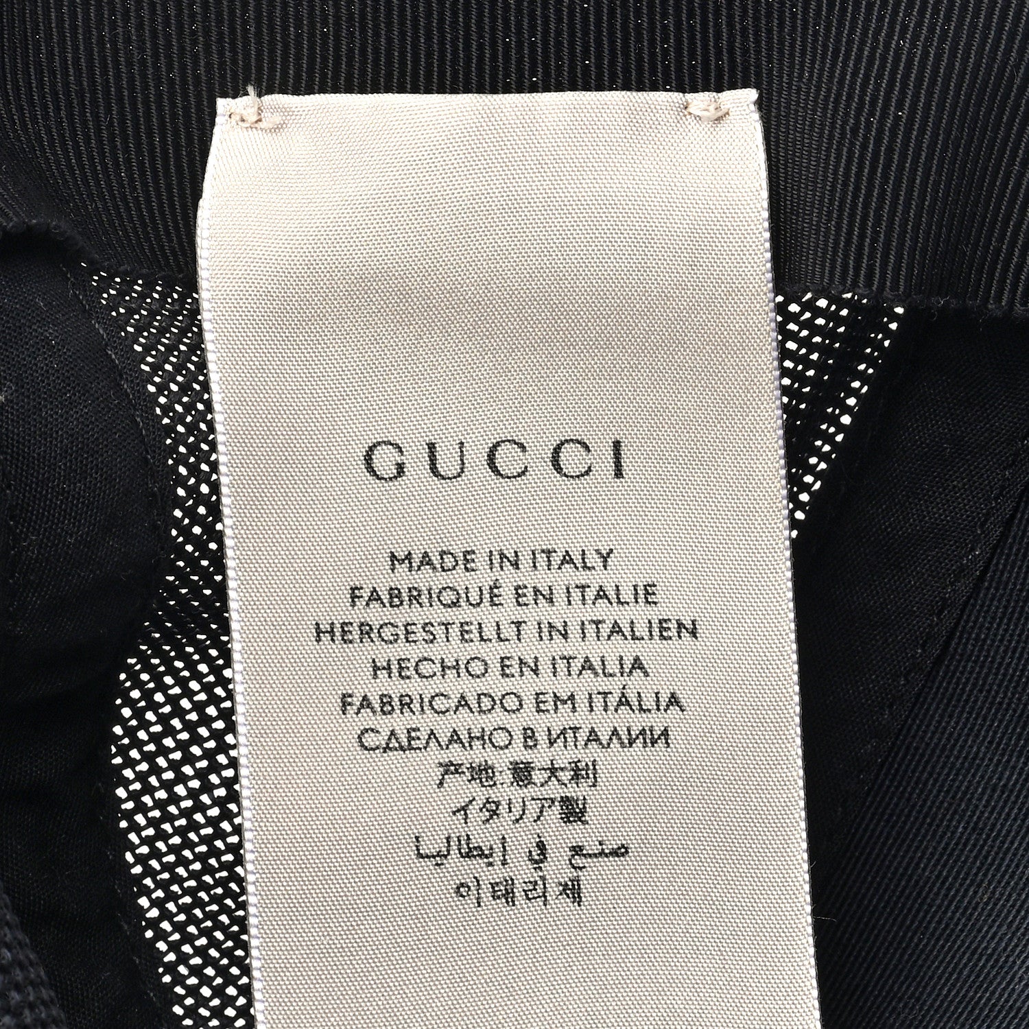 Gucci Nylon Light Mesh Dollar Calfskin GG Monogram Baseball Hat S Black 8 of 8