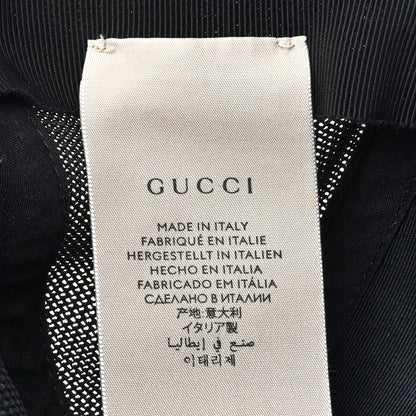 Gucci Nylon Light Mesh Dollar Calfskin GG Monogram Baseball Hat S Black 8 of 8