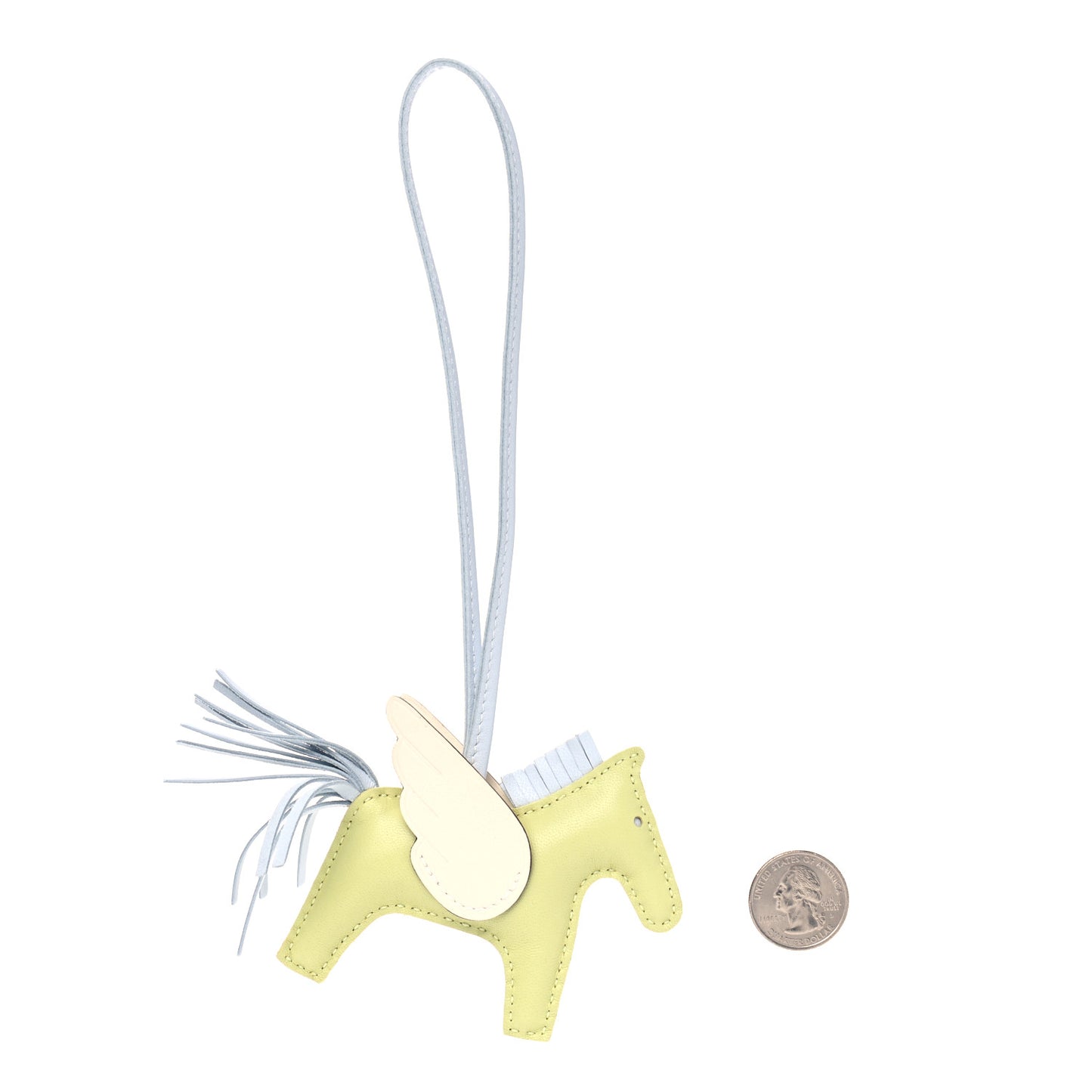 Milo Lambskin Grigri Rodeo Pegase Horse Bag Charm PM Jaune Bourgeon Bleu Brume Nata