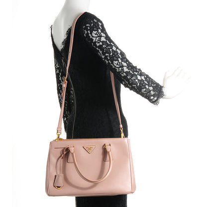 Prada Saffiano Lux Small Double Zip Tote Cammeo 2 of 11