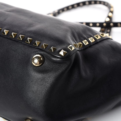 Valentino Garavani Vitello Medium Rockstud Tote Black 15 of 20