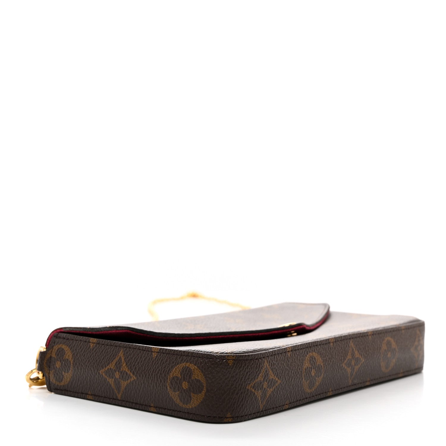 Louis Vuitton Monogram Pochette Felicie Chain Wallet Fuchsia 5 of 10