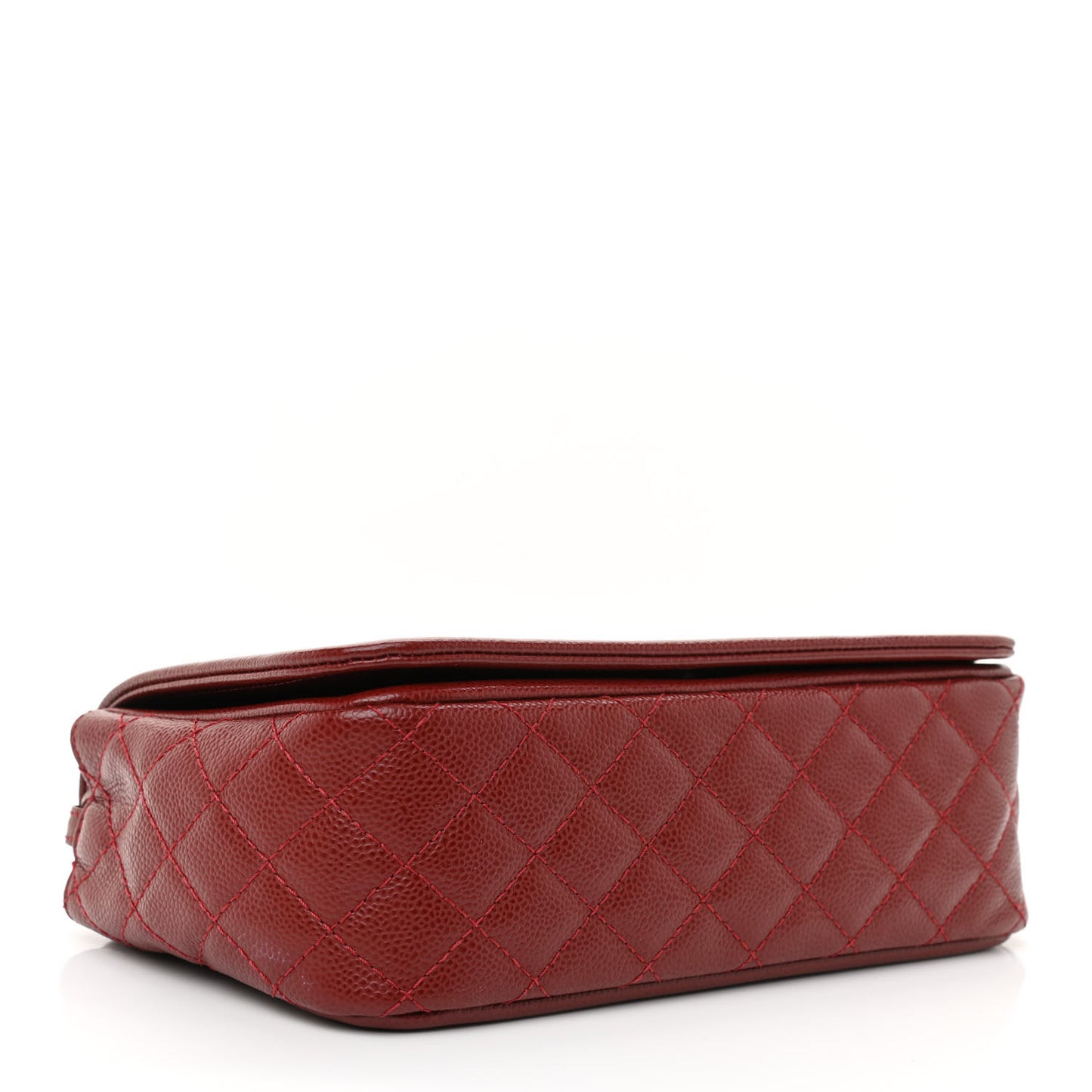 Caviar Medium Timeless CC Flap Dark Red