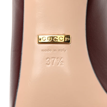 Gucci Malaga Kid Zumi Low Heel Mules 37.5 Red 8 of 8