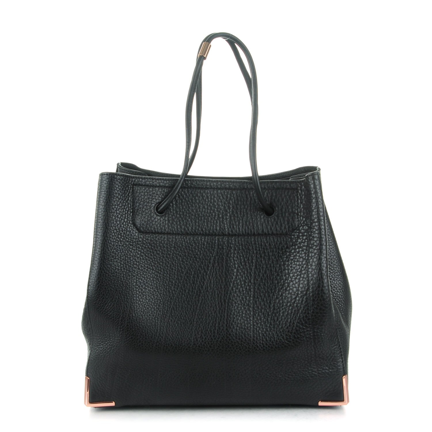 Alexander Wang Pebbled Calfskin Large Prisma Tote Black Rose Gold Hardware 1 of 6