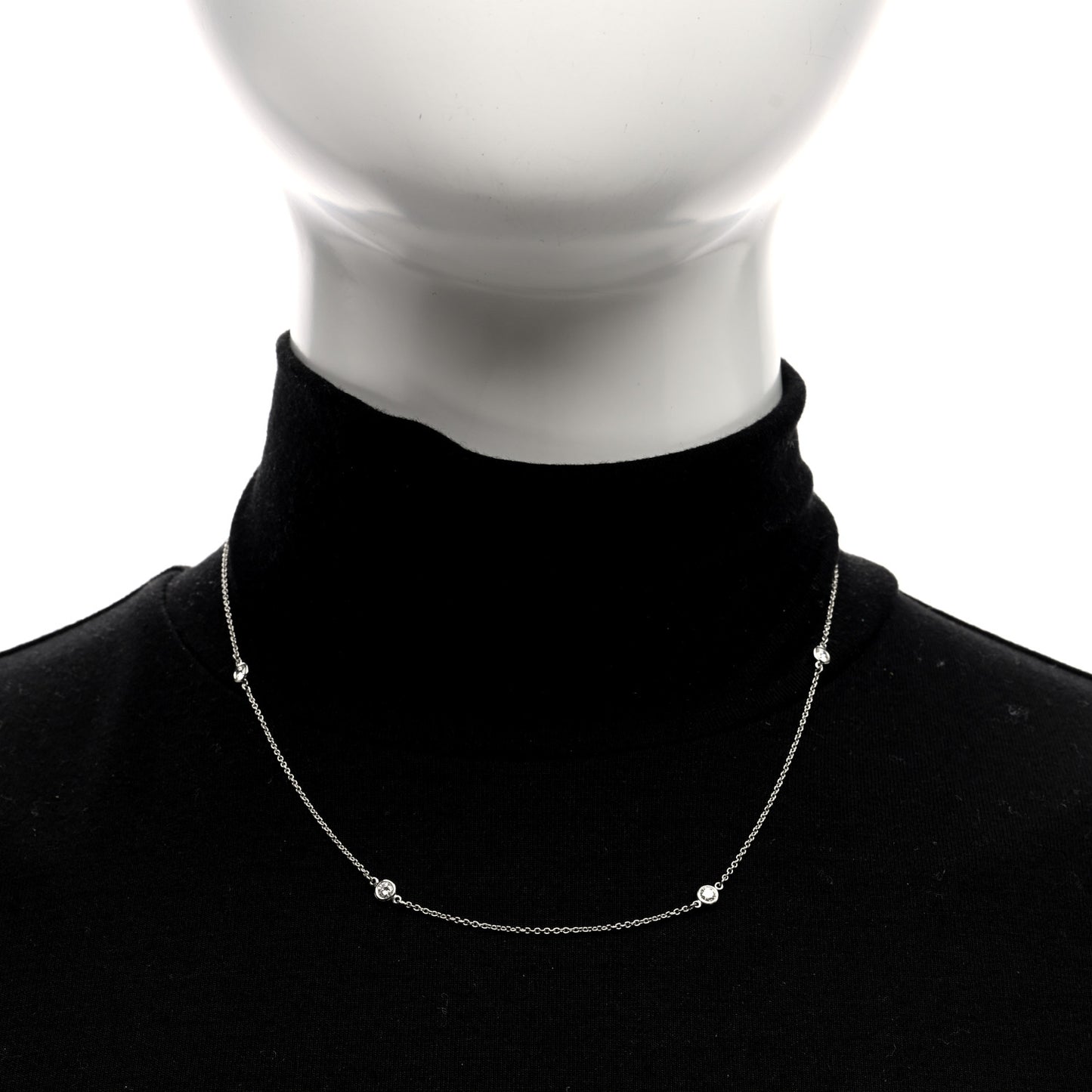 Platinum Elsa Peretti Diamonds by the Yard 6 Station Necklace