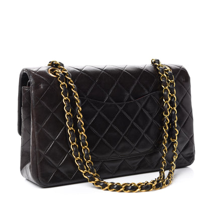 Chanel Lambskin Quilted Medium Double Flap Dark Brown 3 of 13