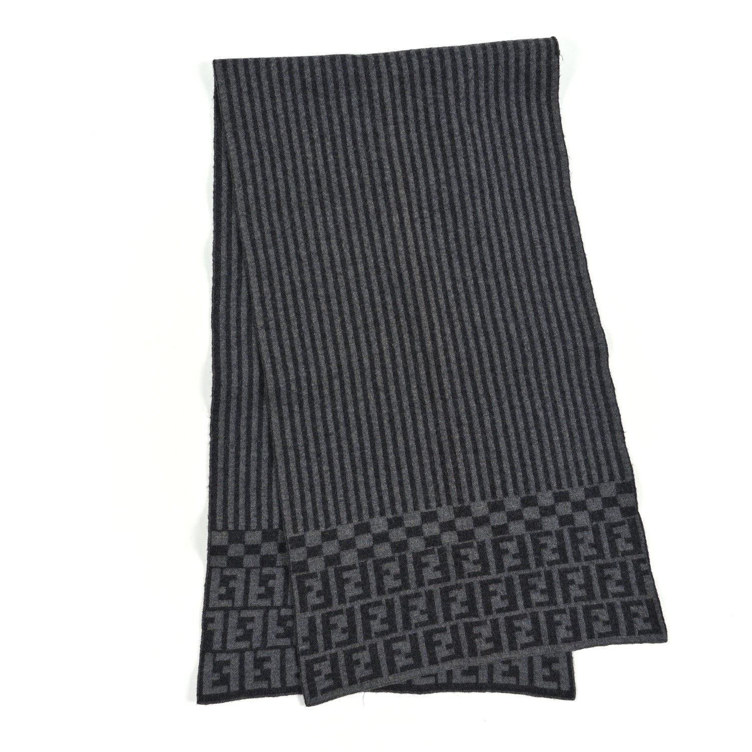 Fendi Wool FF Scarf Grey 2 of 3