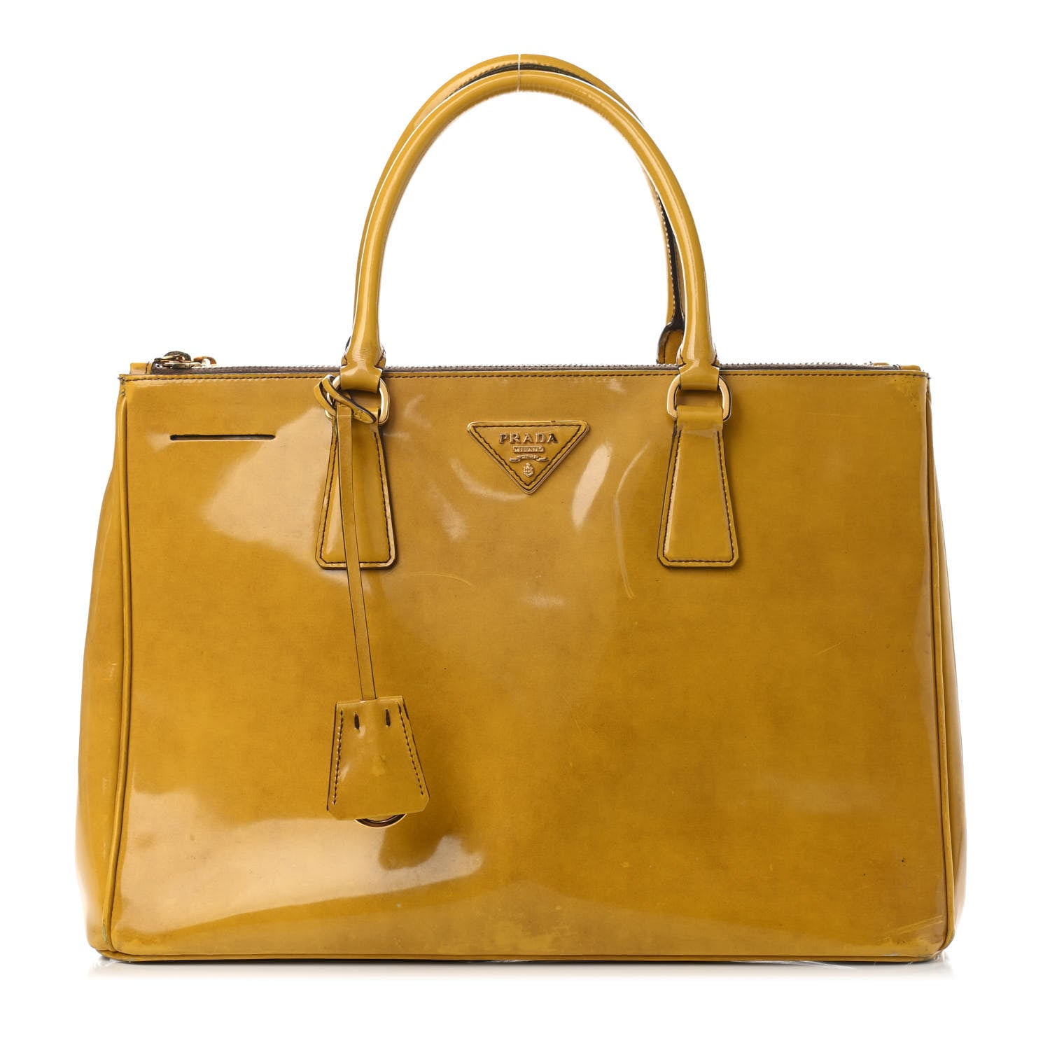 Prada Spazzolato Medium Double Zip Tote Sole Fume 1 of 17