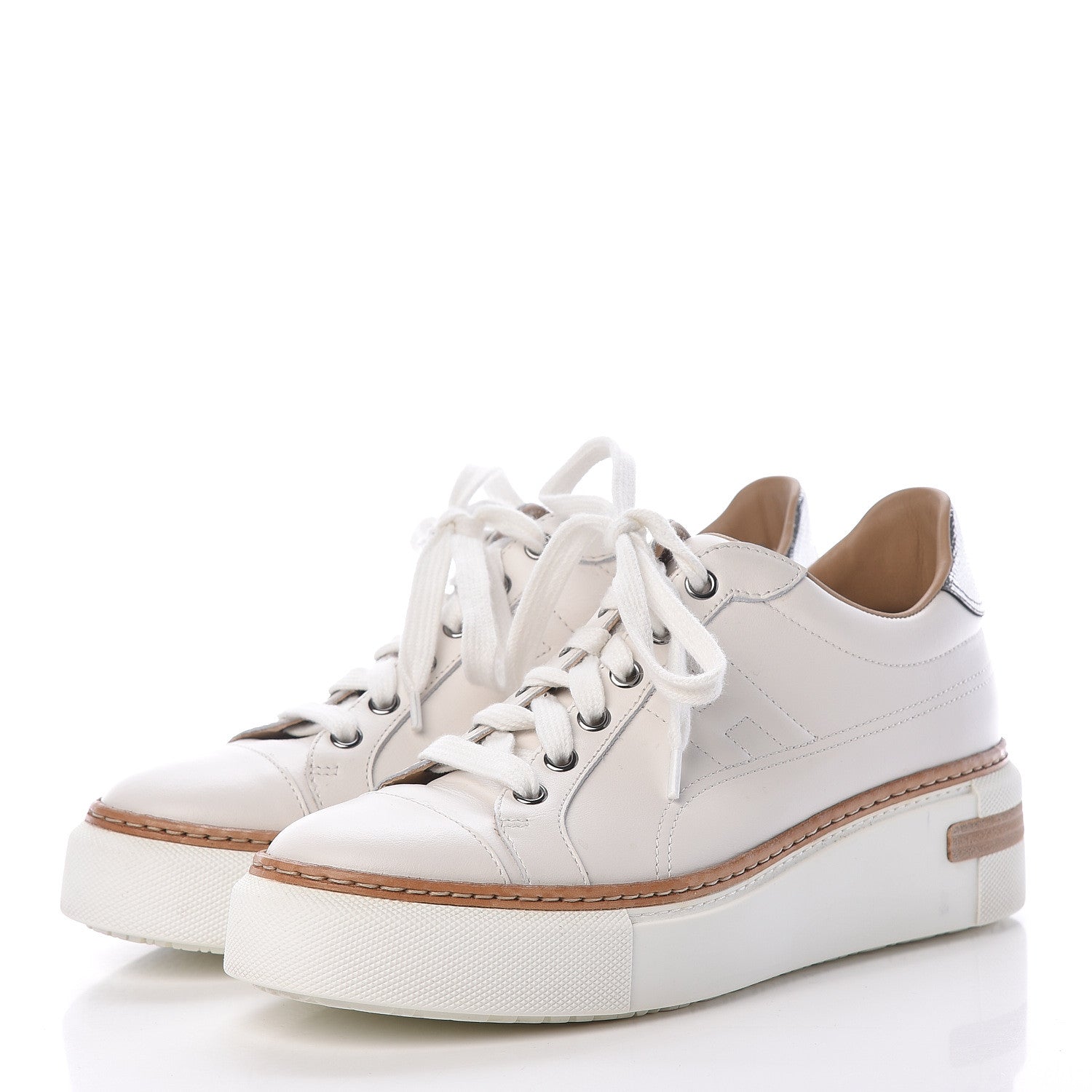 Hermes Calfskin Polo Sneakers 37 White 3 of 17