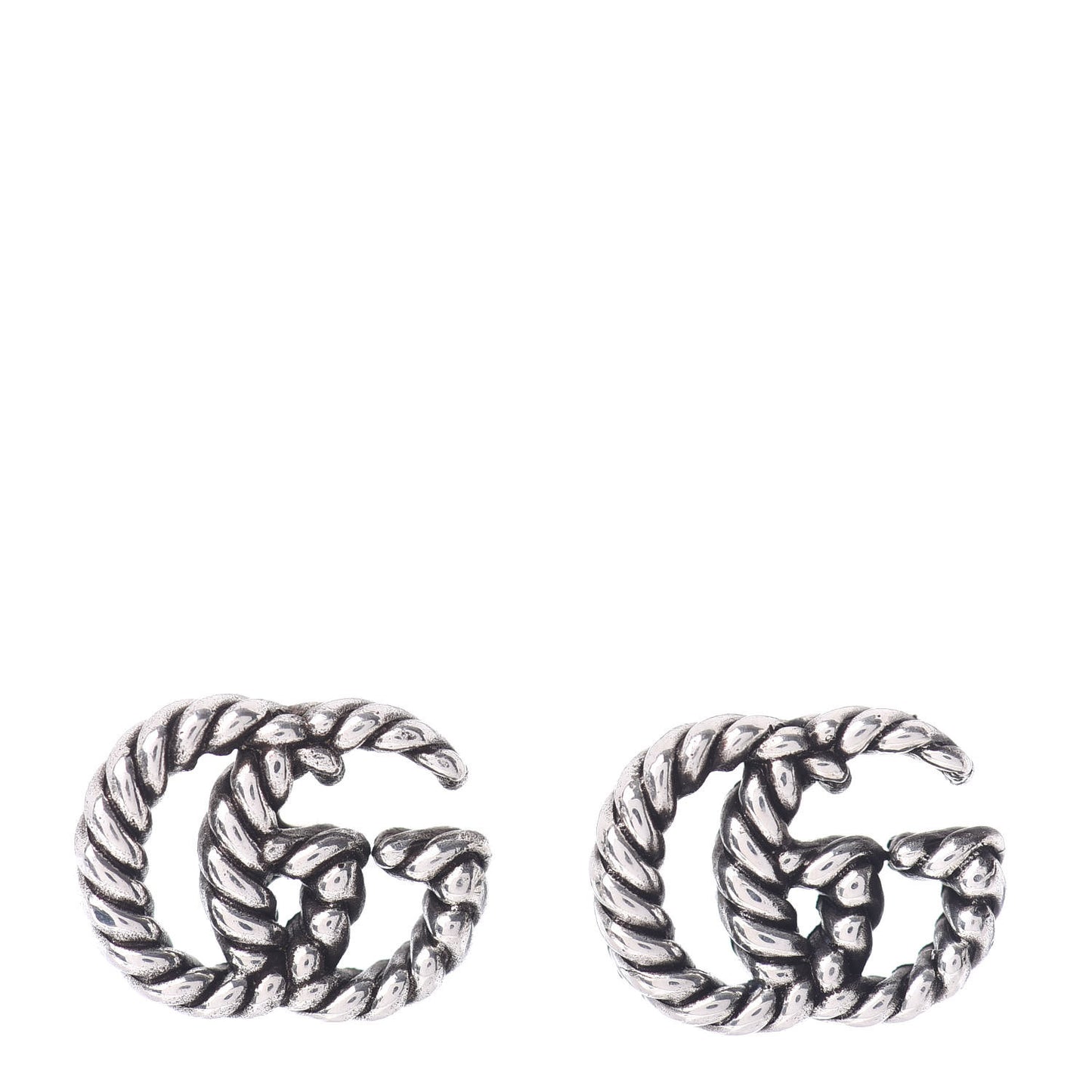 Sterling Silver Torchon Double G Earrings