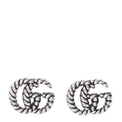 Gucci Sterling Silver Torchon Double G Earrings 1 of 4