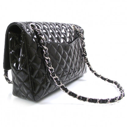 Chanel Patent Quilted Secret Label Medium Flap Black 3 of 12