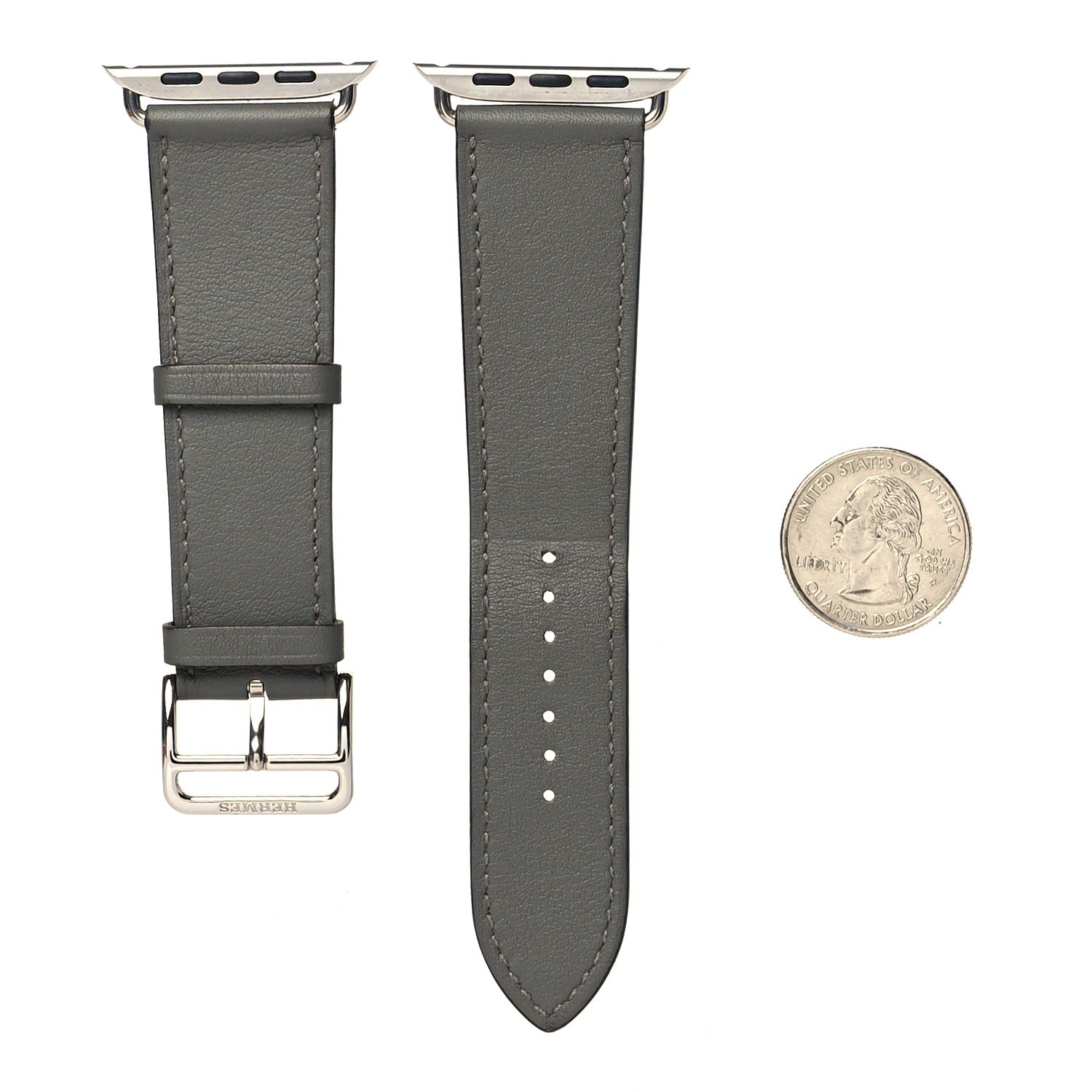 Hermes Swift Attelage 45mm Apple Watch Band Gris Meyer 2 of 8