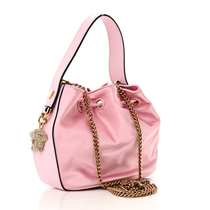 Versace Satin Medusa Drawstring Bucket Bag Pink 3 of 9