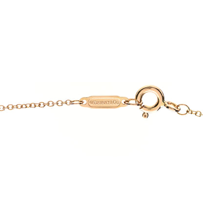 Tiffany 18K Rose Gold Diamond Atlas Pierced Key Pendant Necklace 6 of 7