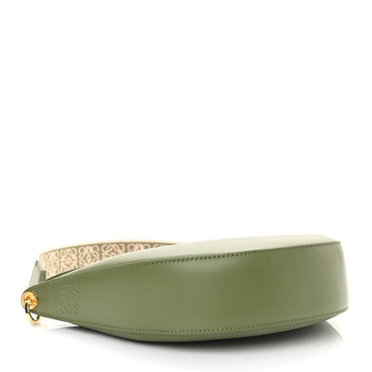 Loewe Satin Calfskin Jacquard Luna Bag Avocado Green 4 of 10