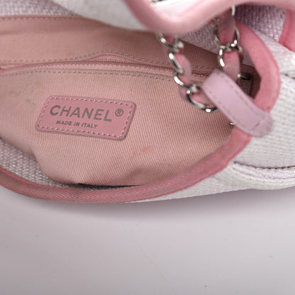 Chanel Woven Straw Raffia Small Deauville Messenger Light Pink 12 of 17
