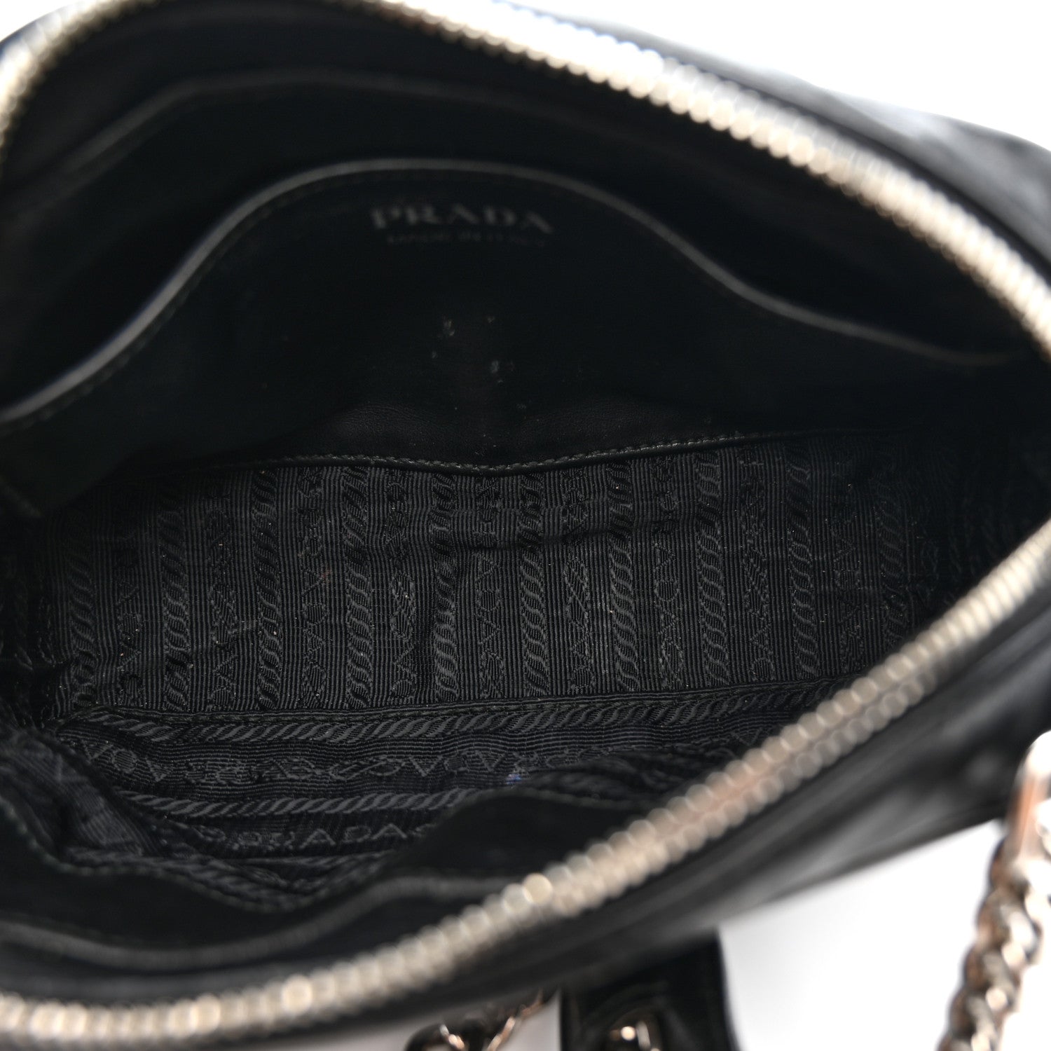 Prada Soft Calfskin Diagramme Camera Bag Black 5 of 18