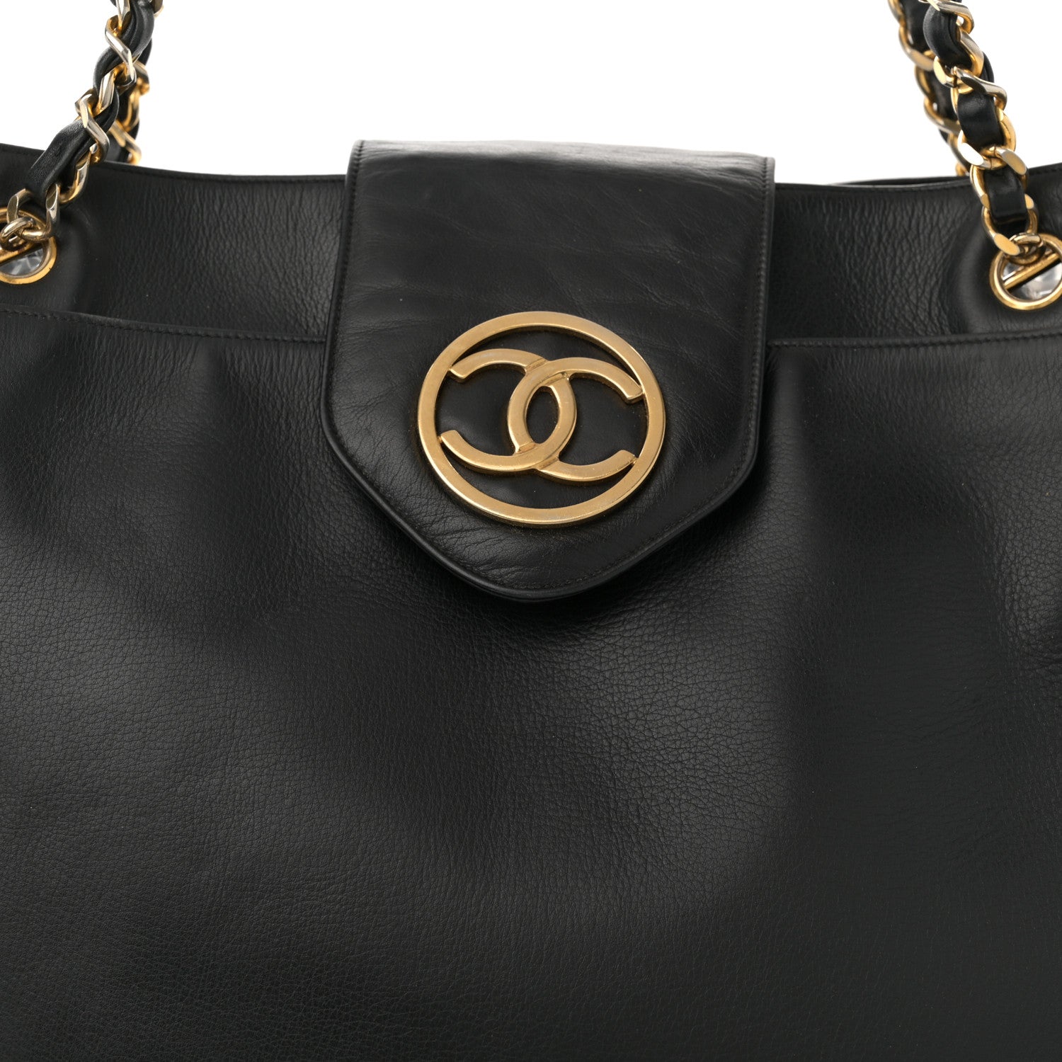 Chanel Lambskin Quilted Shopping Tote Black 8 of 17