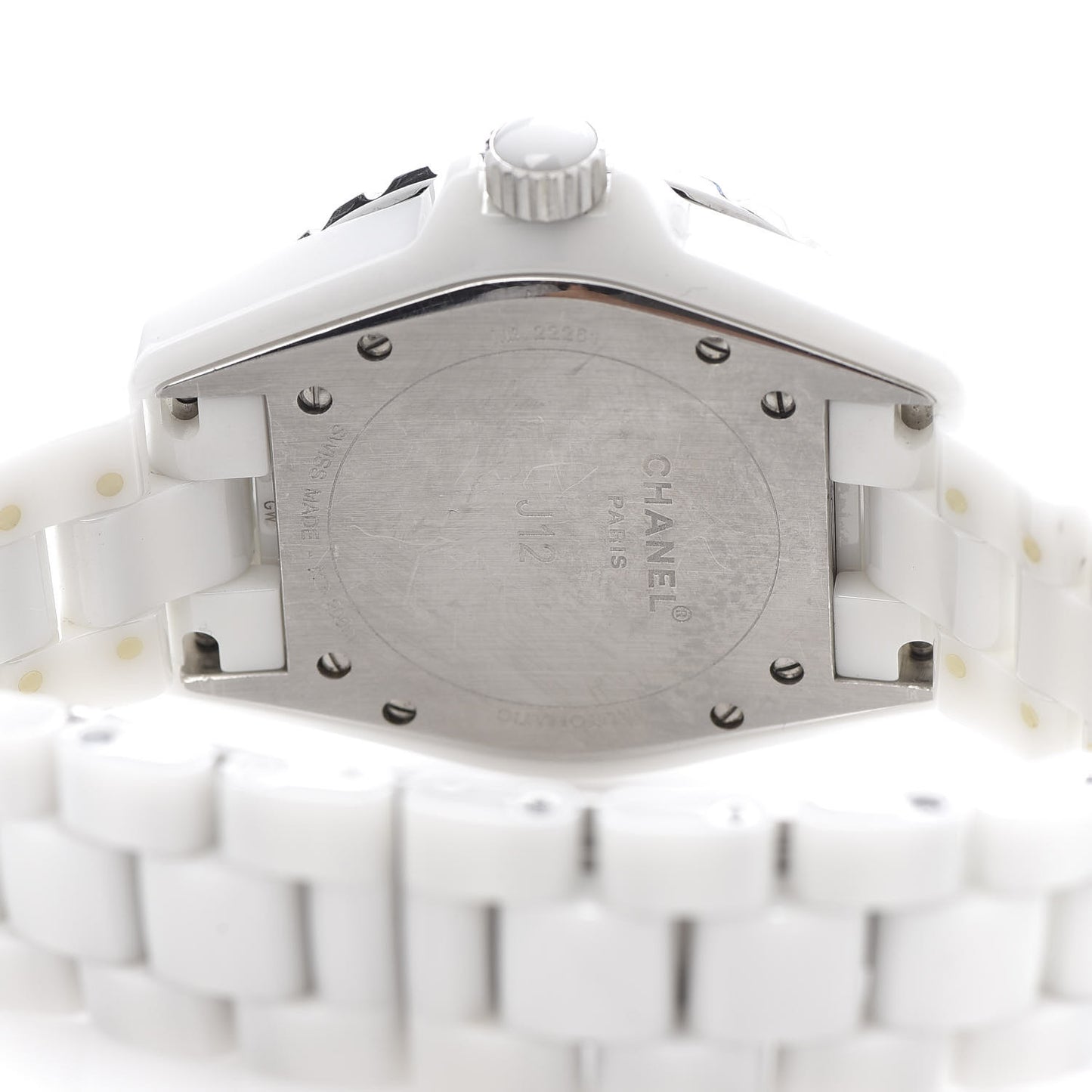 Stainless Steel Ceramic Diamond Dial 38mm J12 Automatic Watch White