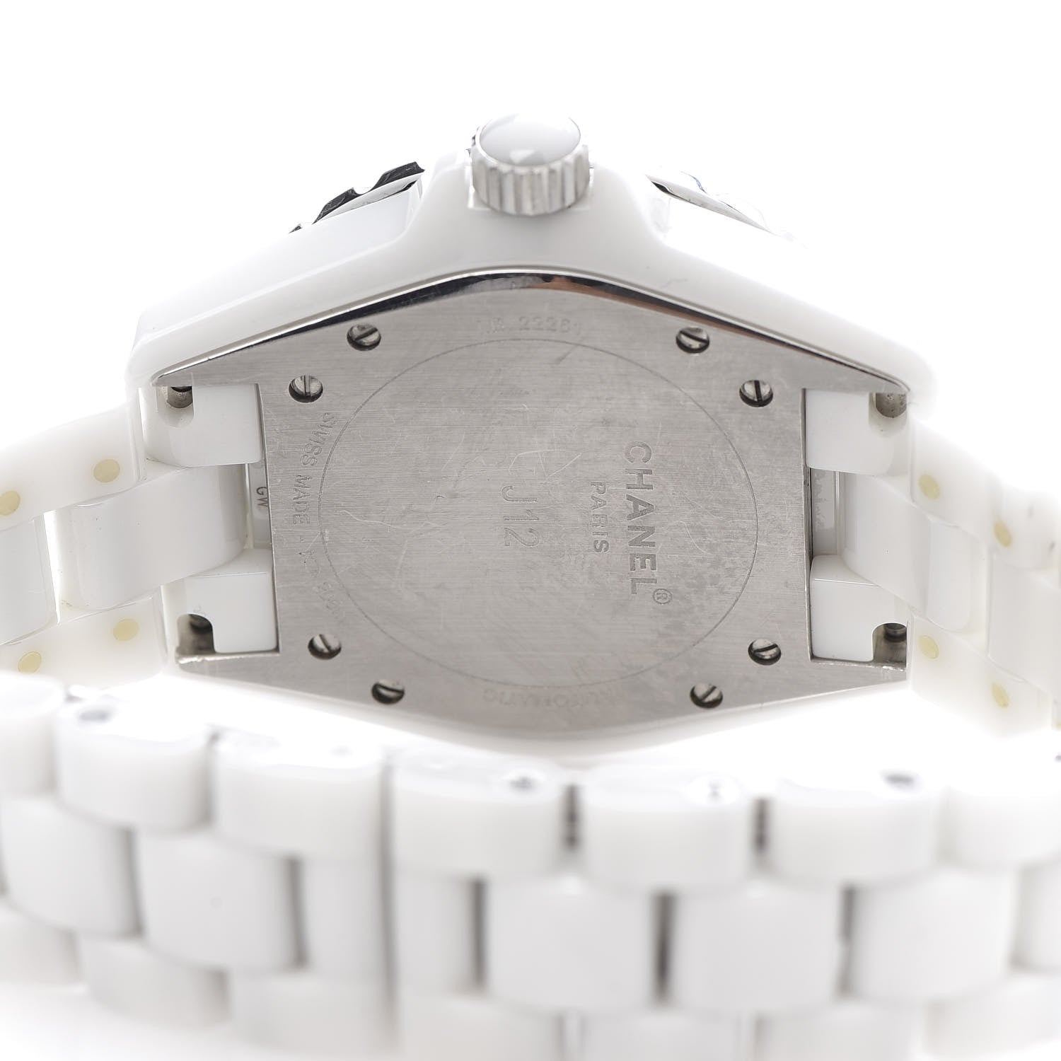 Chanel Stainless Steel Ceramic Diamond Dial 38mm J12 Automatic Watch White 5 of 5
