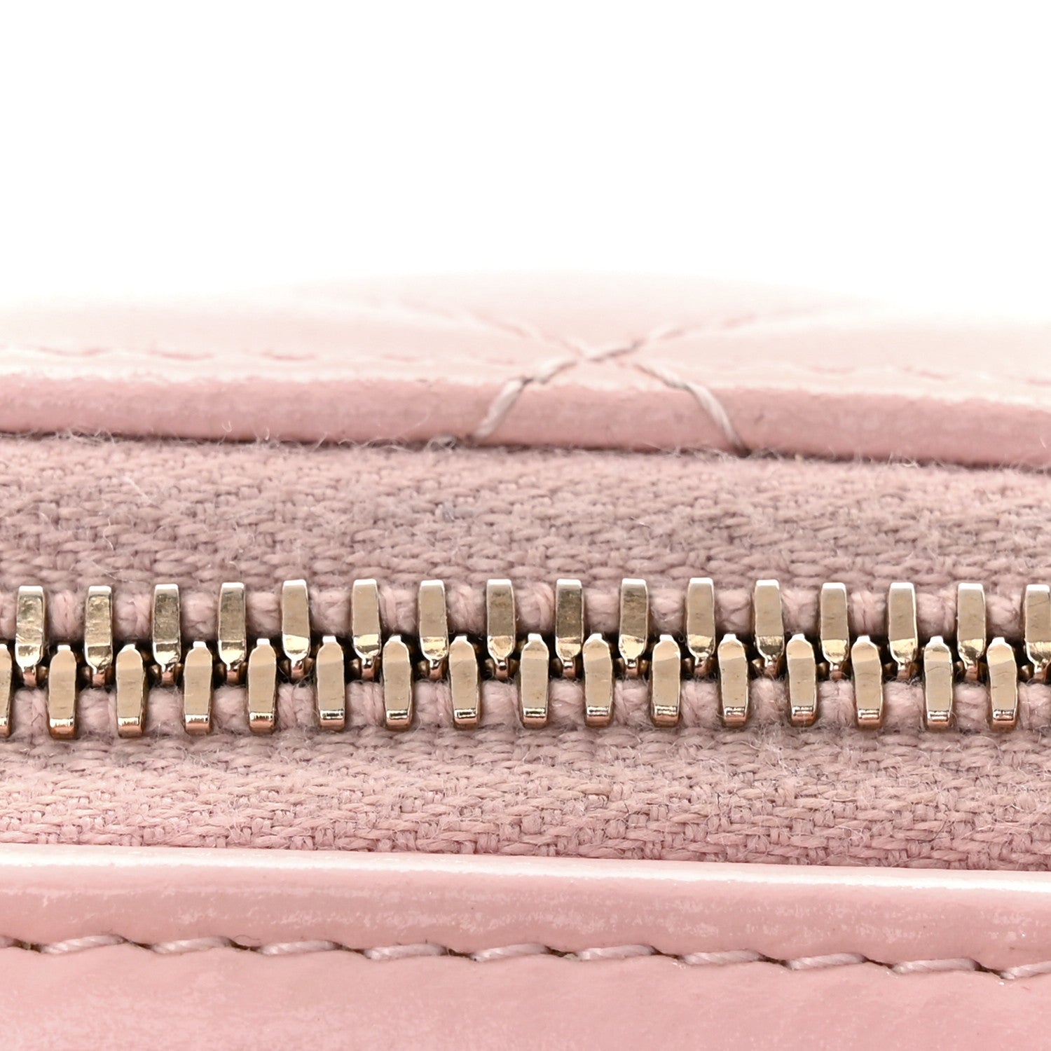 Chanel Glazed Calfskin Quilted Small Top Handle Vanity Case Light Pink 15 of 17