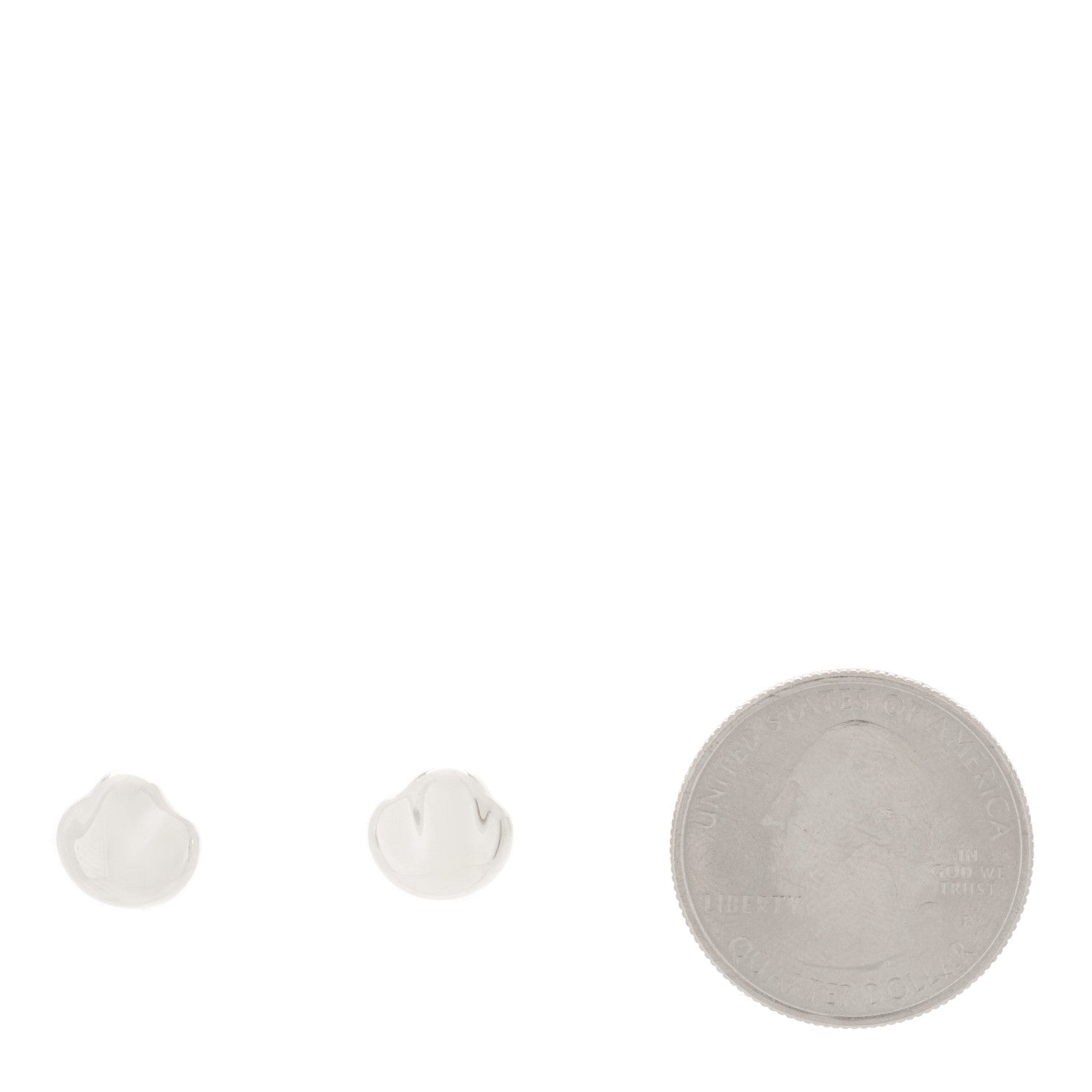 Tiffany Sterling Silver Elsa Peretti Nugget Earrings 2 of 3
