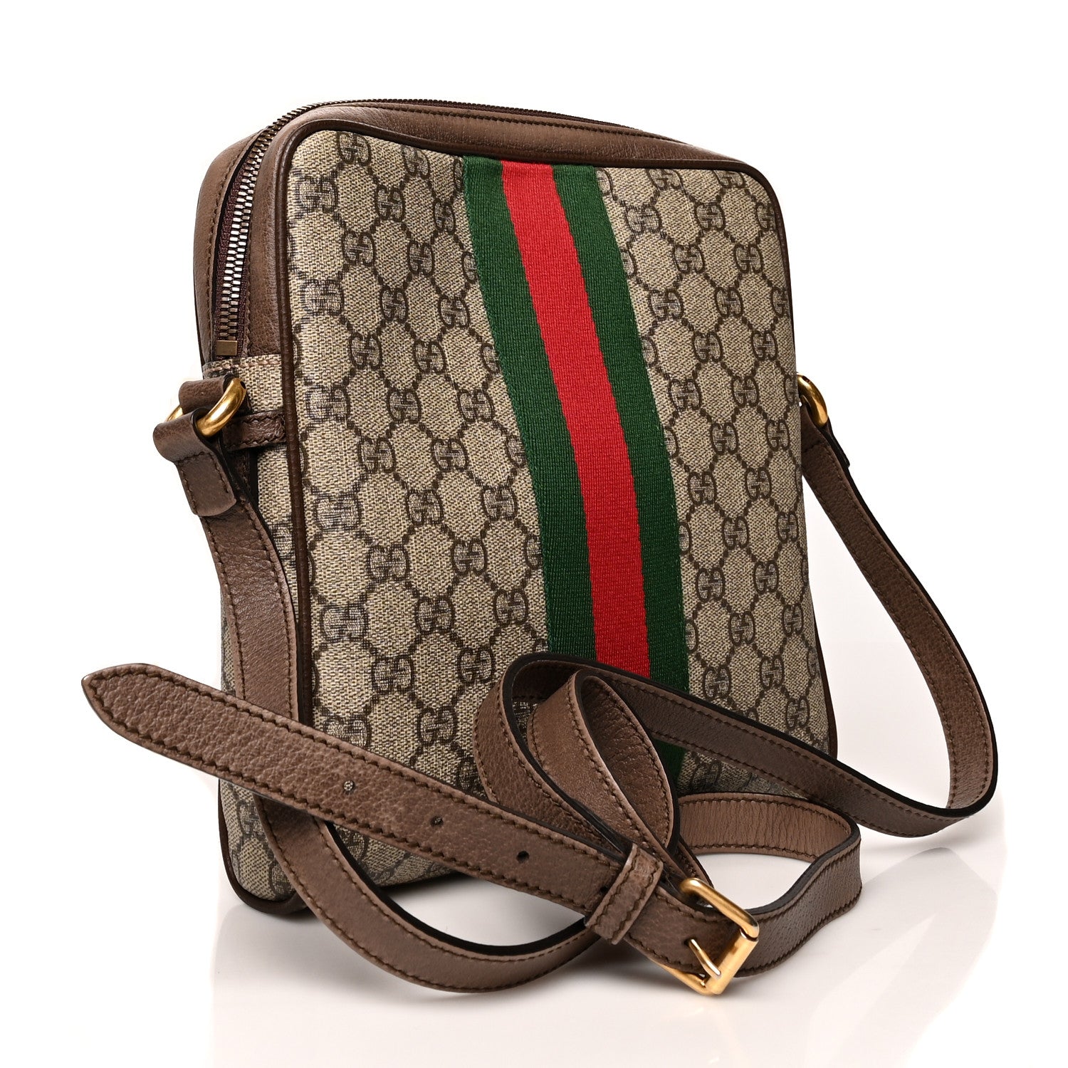 Gucci GG Supreme Monogram Web Small Ophidia Messenger Bag Brown 3 of 12