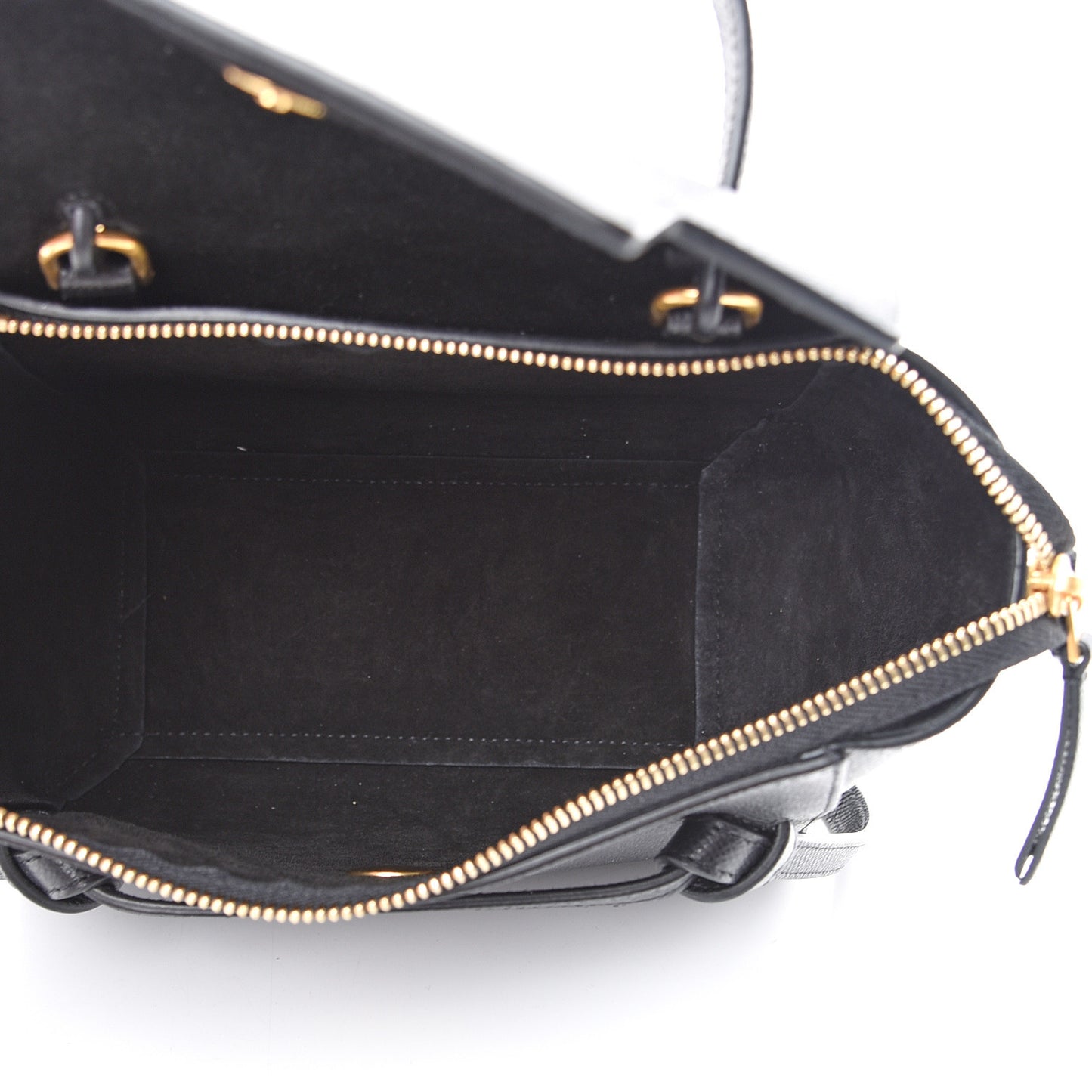 Grained Calfskin Micro Belt Bag Black