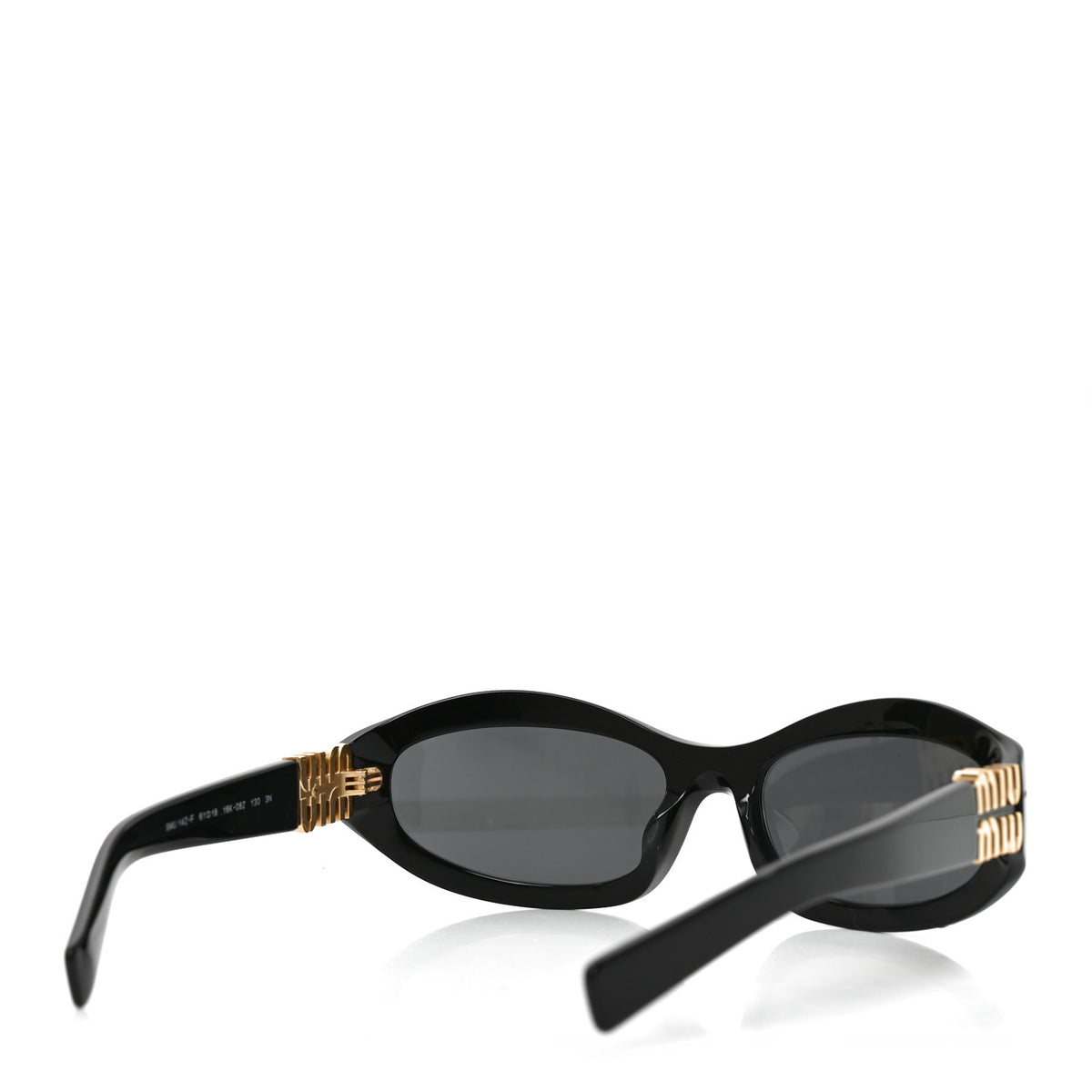 Miu Miu Acetate Oval Sunglasses SMU14Z Black 4 of 7