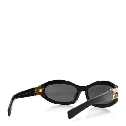 Miu Miu Acetate Oval Sunglasses SMU14Z Black 4 of 7