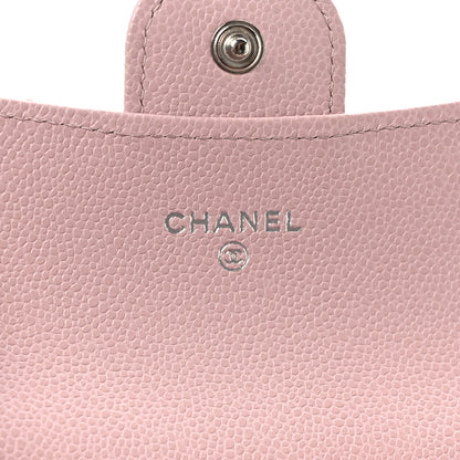 Chanel Caviar Quilted Flap Card Holder Wallet Light Pink 6 of 9