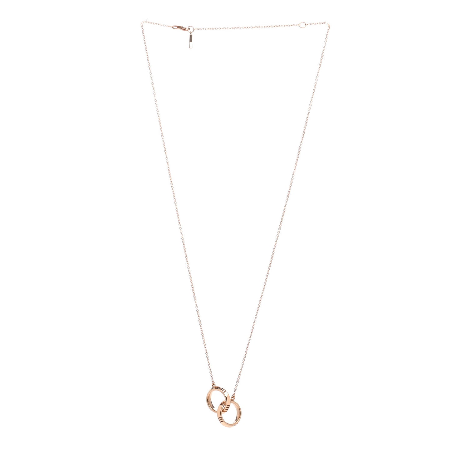 18K Rose Gold Interlocking Atlas Open Pendant Necklace