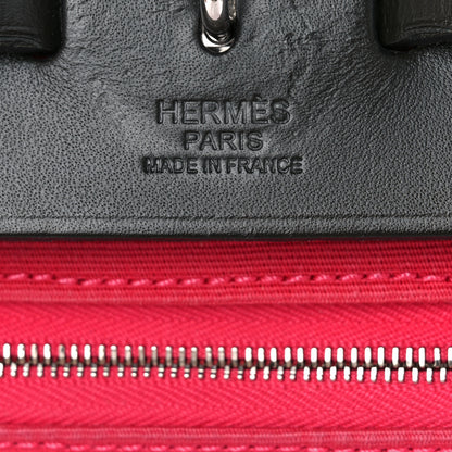 Hermes Vache Hunter Toile Herbag Zip 31 PM Rose Extreme Black 7 of 14