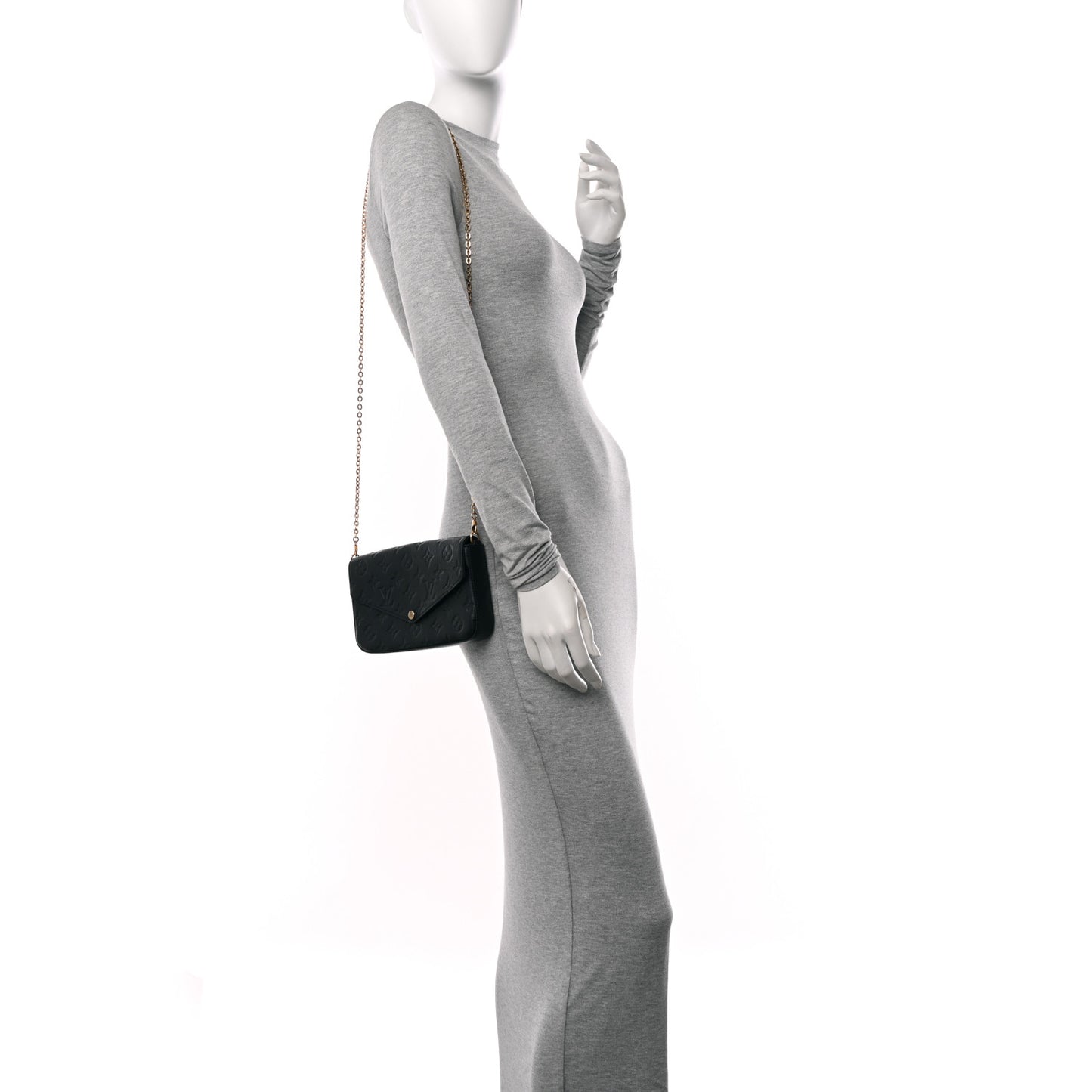 Empreinte Pochette Felicie Chain Wallet Black